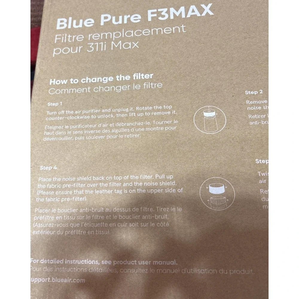 Genuine Blueair Blue Pure F3MAX Replacement Filter for 311i Max